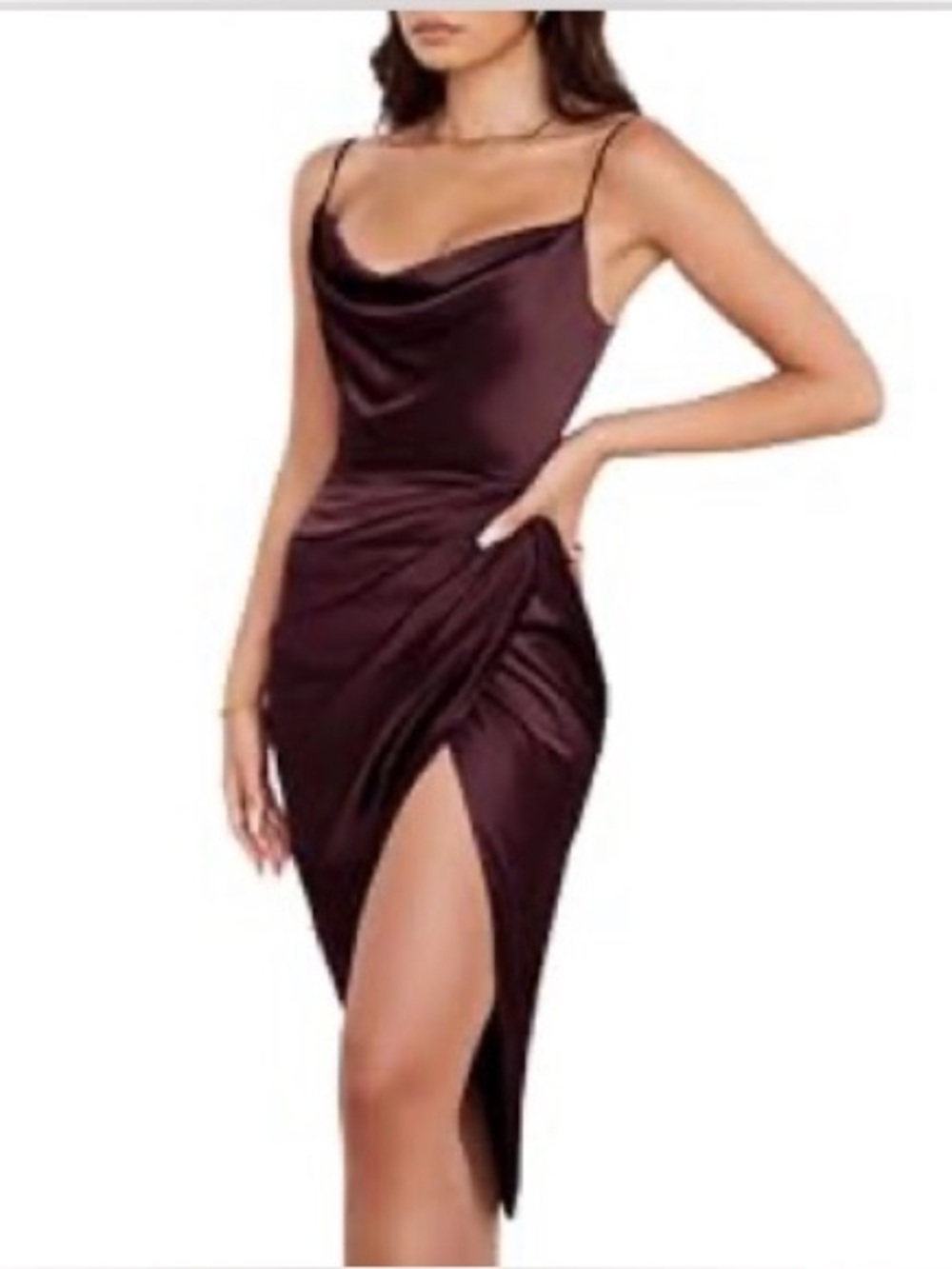 NWT Tsher XS Burgundy Dress